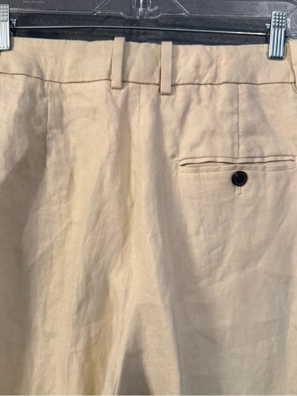 MASSIMO DUTTI • Linen wide leg trousers pants - size 10 tan - Picture 5 of 7